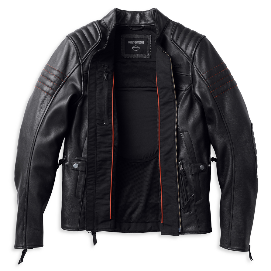 Vintage Tour Lion Harley Davidson Leather Biker Jacket 90s Black/Gray –  Black Shag Vintage