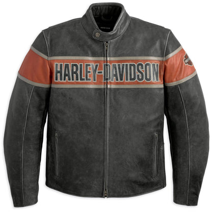 Harley-Davidson Men's Victory Lane Leather Jacket. 98057-13VM (M-4XL). Front view.