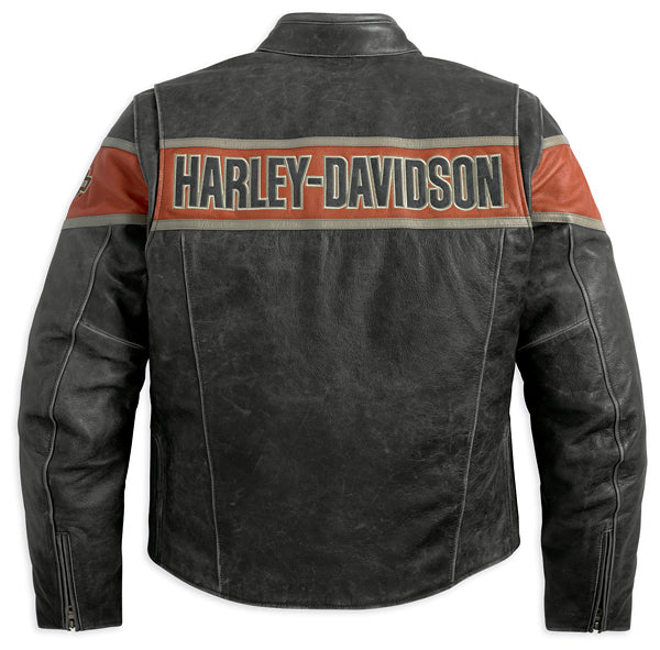 Harley-Davidson Men's Victory Lane Leather Jacket. 98057-13VM. Back view.