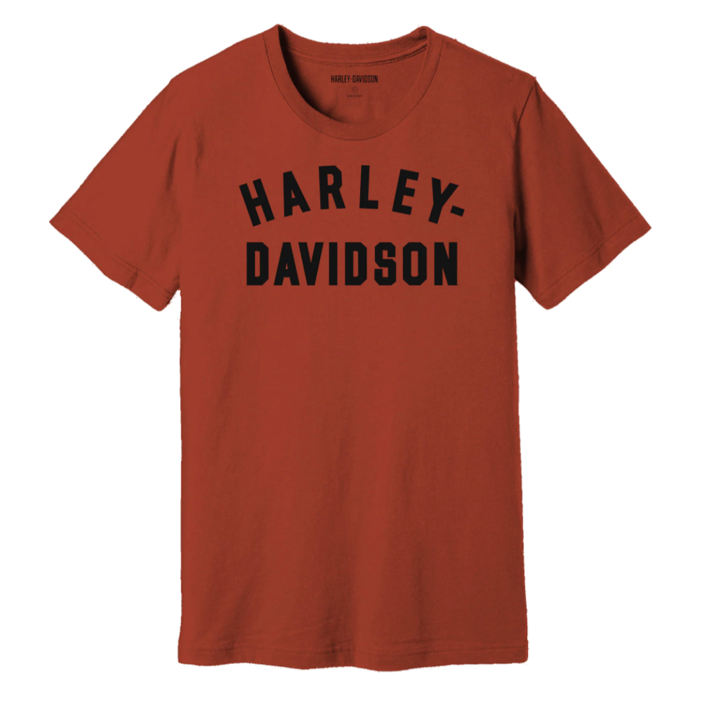 Harley-Davidson Men's Staple T-Shirt, Vintage Orange, 99072-22VM, FRONT PRINT.