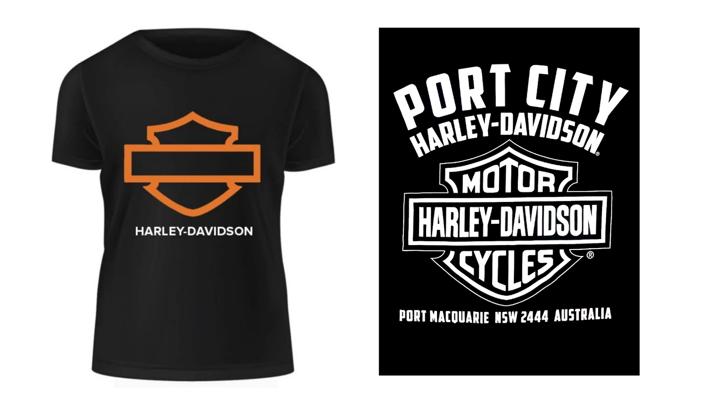 Harley-Davidson Orange Outline T-Shirt
