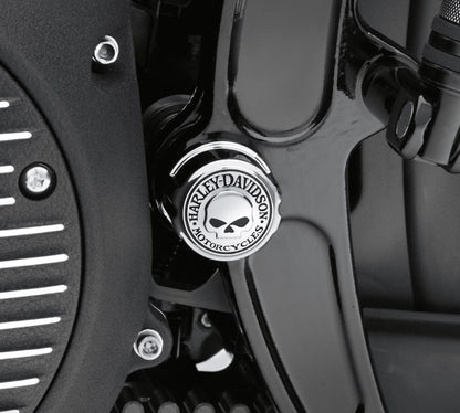 Harley-Davidson Willie G Skull Swingarm Pivot Bolt Cover Kit : SOFTAIL - 47663-09