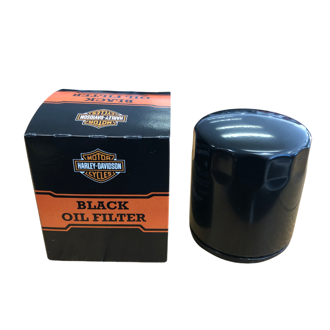 Harley-Davidson Long Oil Filter Black 63805-80A. FXR, Early Softail, EVO, Sportster Black Oil Filter