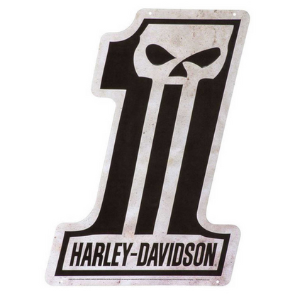 Harley-Davidson #1 Skull Tin Sign, HDL-15538