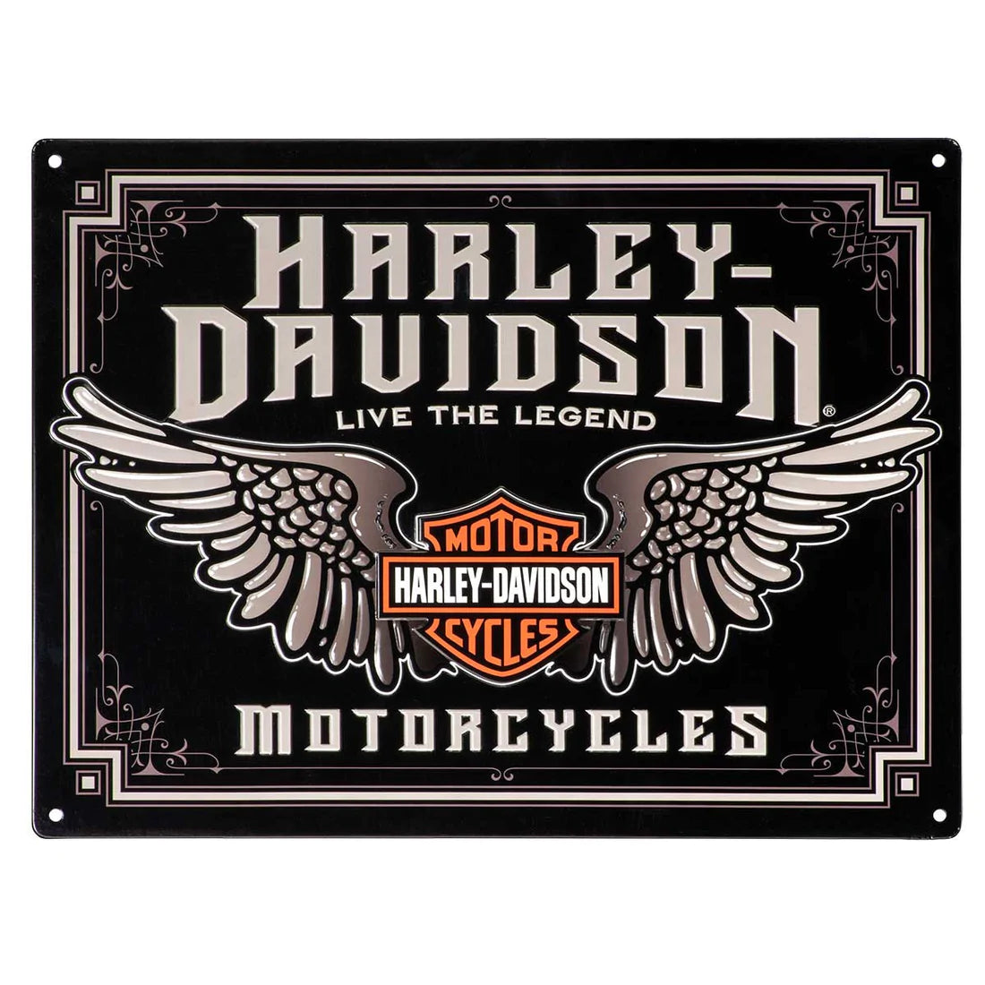 Harley-Davidson Winged Bar & Shield Tin Sign, HDL-15544