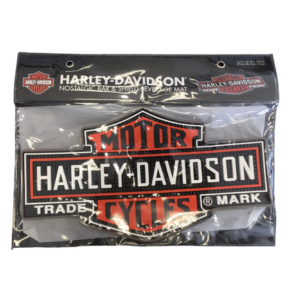 Harley-Davidson Nostalgic Bar & Shield Beverage Mat HDL-18510 Packaged