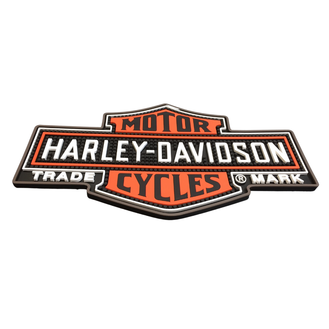 Harley-Davidson Nostalgic Bar & Shield Beverage Mat HDL-18510 Detail Front