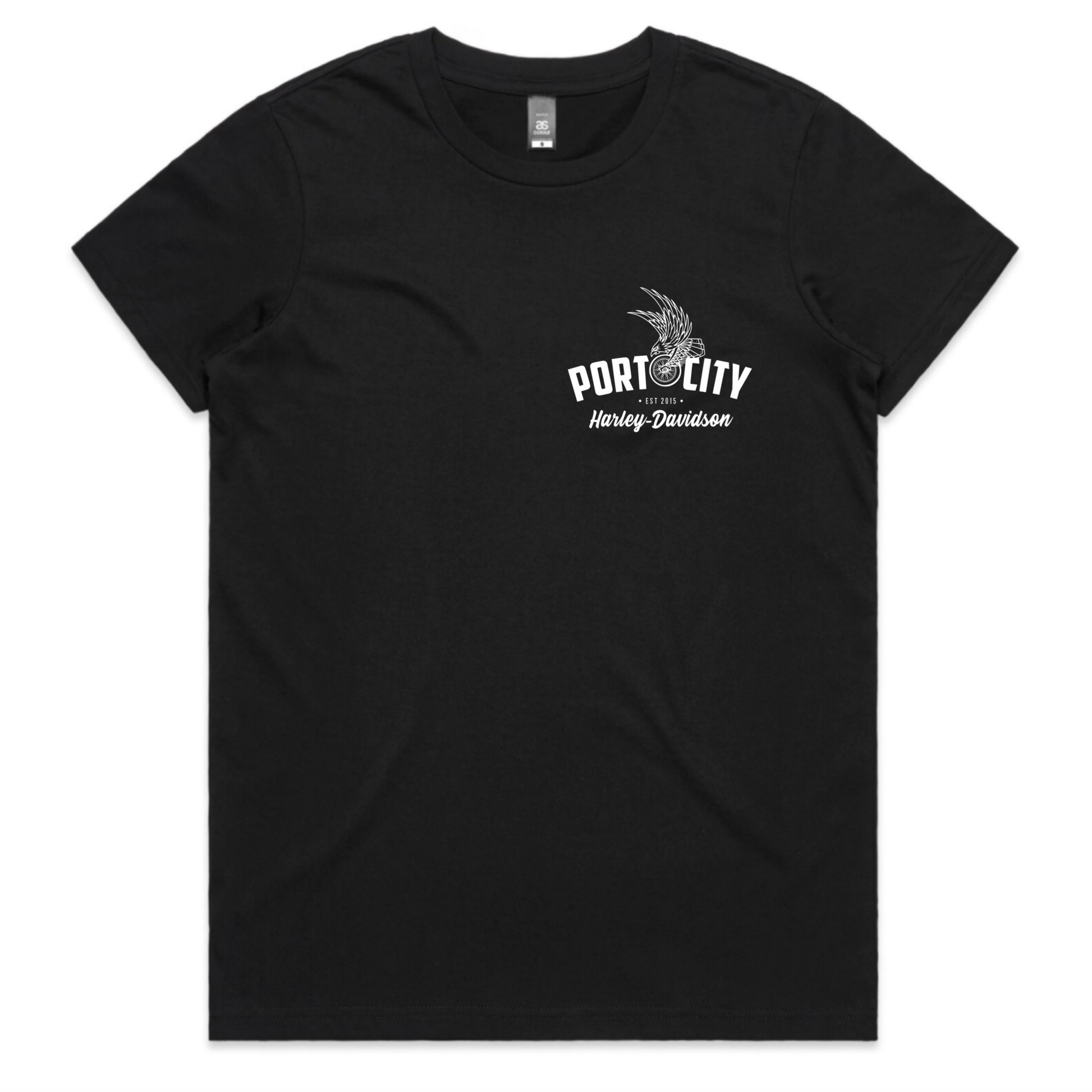 Port City Harley-Davidson® Women's Eagle Wing T-Shirt - Black