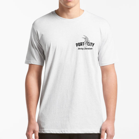 Port City Harley-Davidson Eagle Wing T-Shirt - White 