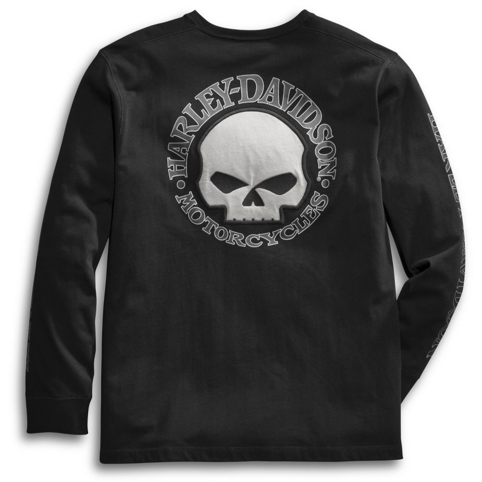 Harley-Davidson Men's Skull Long Sleeve T-Shirt - Black - 99091-14VM