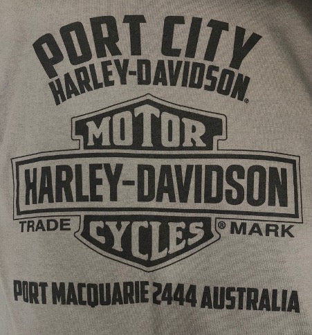 Harley-Davidson Men's Bar & Shield Long Sleeve T-Shirt - Black on Grey (S ONLY)