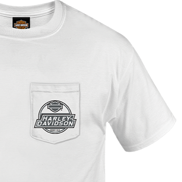 Harley-Davidson Men's Wing Label Pocket T-Shirt,Pocket Detail