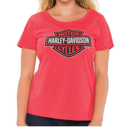 Harley-Davidson Women's Red Bar & Shield T-Shirt - 40290211 (front)