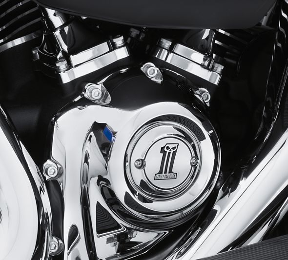 Harley-Davidson Number 1 Skull Timer Cover - Black & Chrome - 25600065
