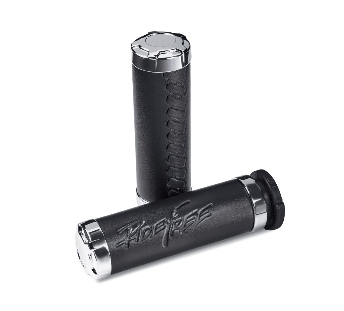 Harley-Davidson® Ride Free Hand Grips - 56100378.  This collection celebrates our liberty to enjoy the freedom of the open road, and calls us all to explore, discover and unite with our love of motorcycling. Inspired by Willie G® Davidson’s famous phrase, this collection continues in that tradition.