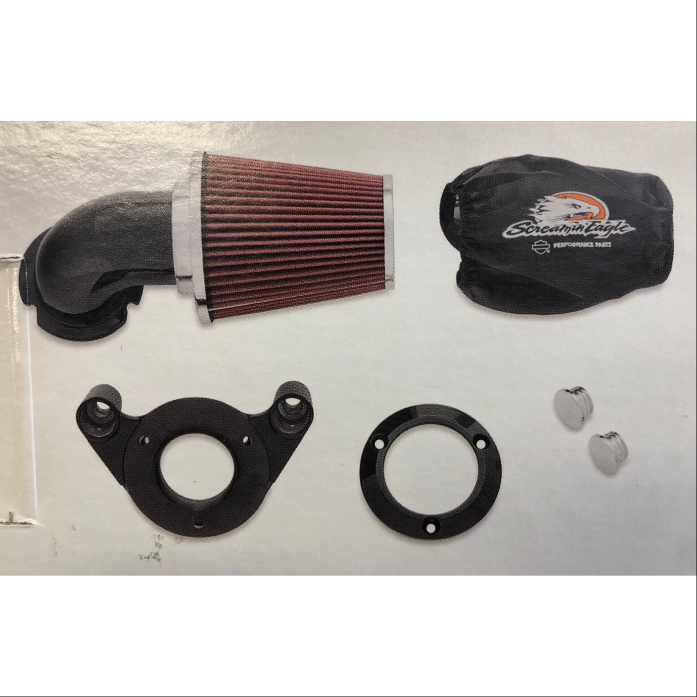 Harley-Davidson Screamin’ Eagle Heavy Breather Air Cleaner Kit - Black - 29006-09B kit contains