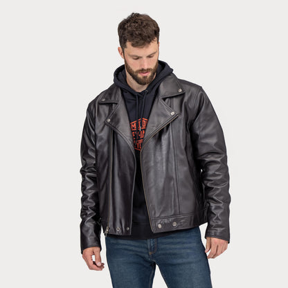 Harley-Davidson Men's Lisbon Debossed Leather Jacket, 97013-22VM (Styling)