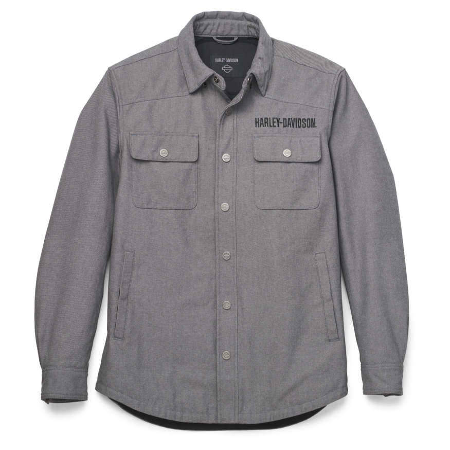Harley-Davidson Men's Operative Riding Shirt Jacket, Grey, 97150-22VM (front)