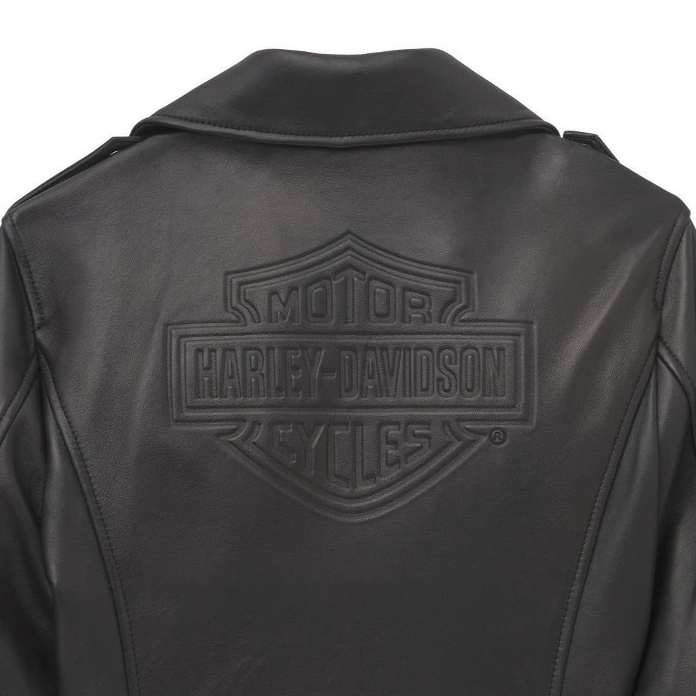 Harley-Davidson Women's Lisbon Debossed Leather Jacket, 97029-22VW (M,L) (Back)